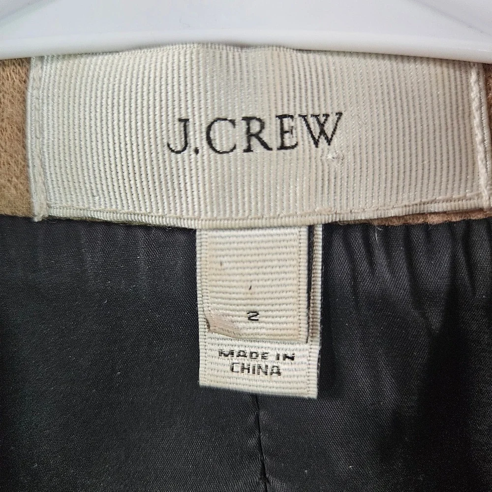 J Crew Colorblock Blazer‎ Camel Black Wool Blend Women Size 2